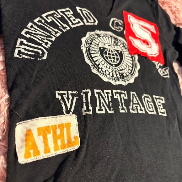 Vintage United Colors Of Benetton Rugby Long Sleeve Tee Black Small - Picture 2 of 7